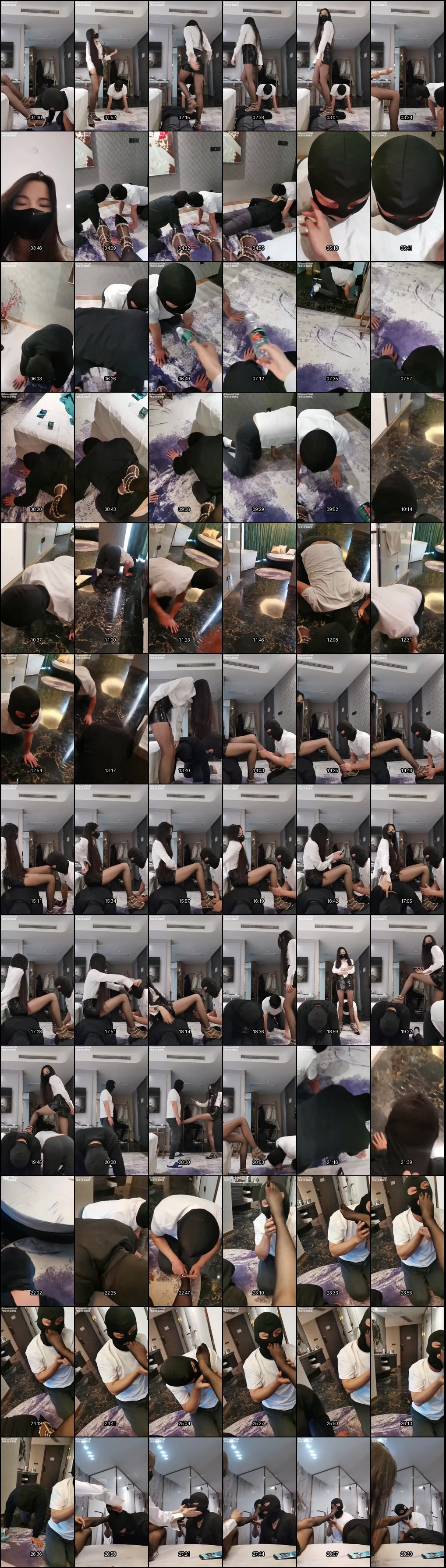 黑丝女王皮皮华伦天奴调教双奴：舔脚耳光SM重口玩法