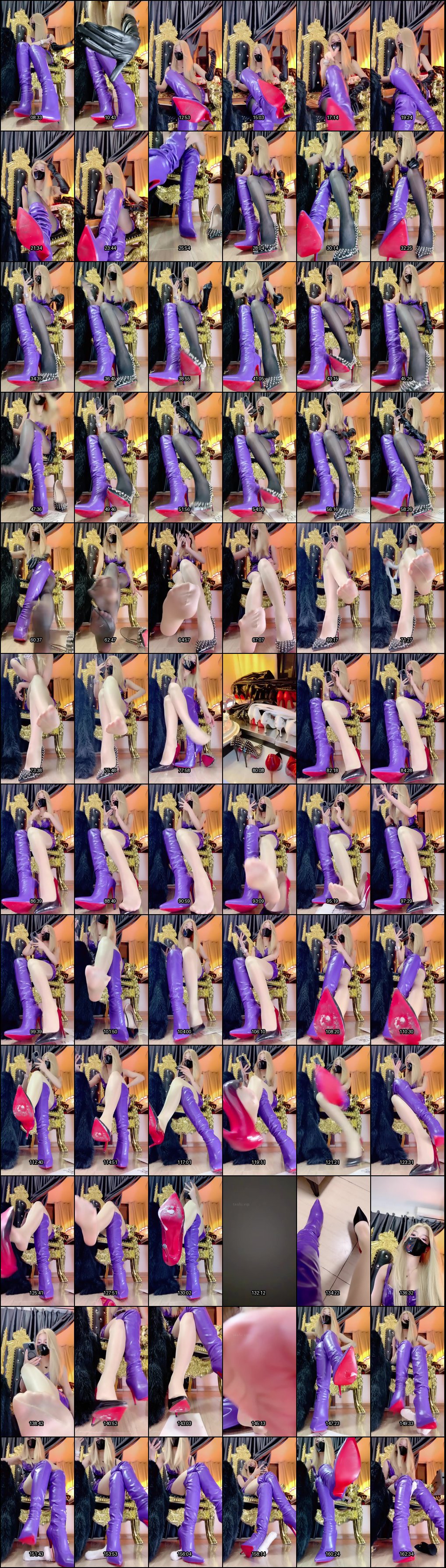 玥樾抖音长靴诱惑：尖头过膝高跟调教直播，靴控福利榨精寸止红绿灯