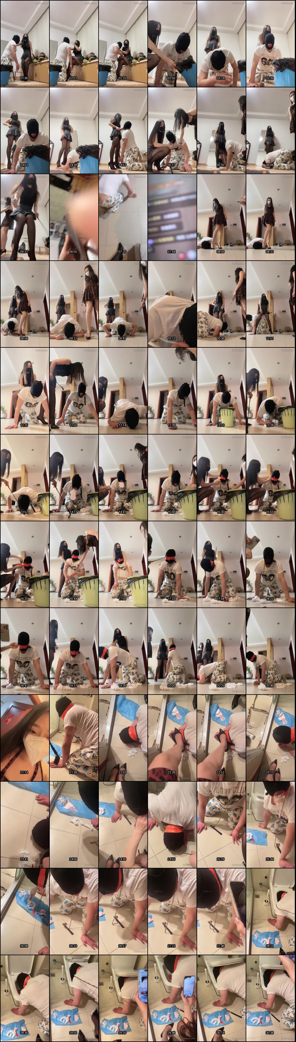 内地女主艾拉直播调教厕奴：叼厕纸清垃圾桶，胶带封嘴强制清洁