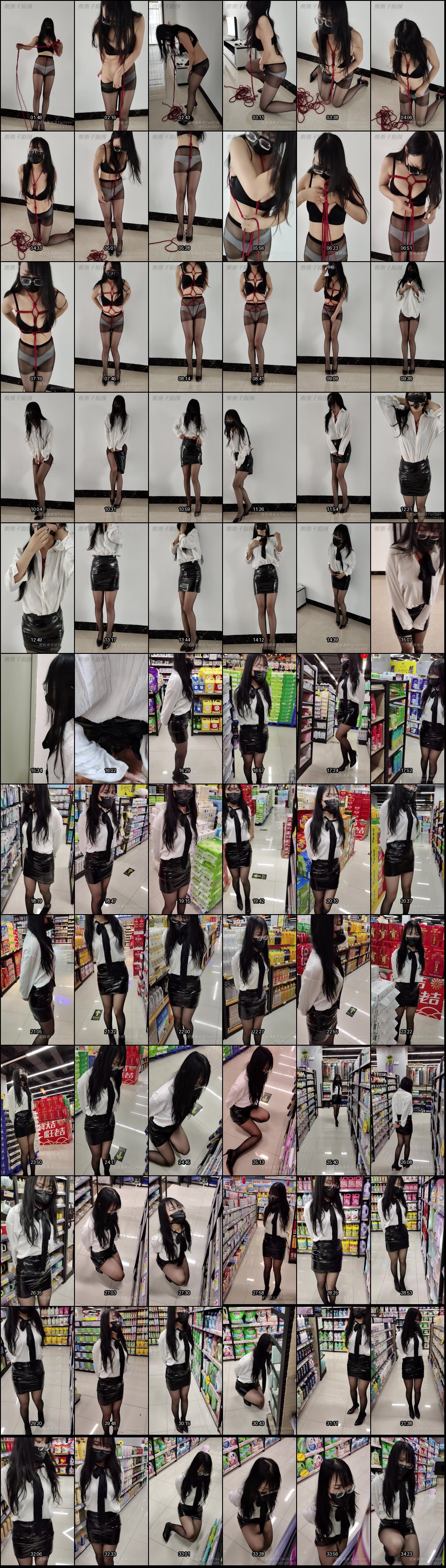 内地SM俱乐部绳模自缚私拍：户外龟甲缚诱惑