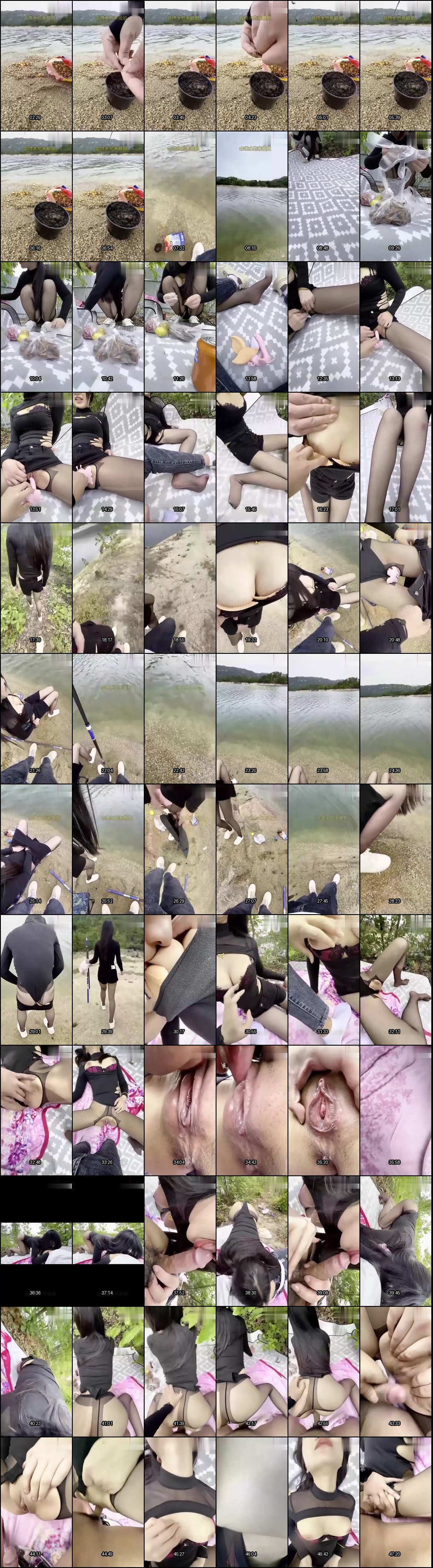 野外水库亲姐弟露营钓鱼变激情乱伦！四下无人直接开干，却遭路人大爷无情驱赶