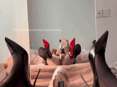 搽搽 _XCHA520-_自慰 _震动棒 _跳蛋 _乳夹 _淫纹 _白袜 _长袜