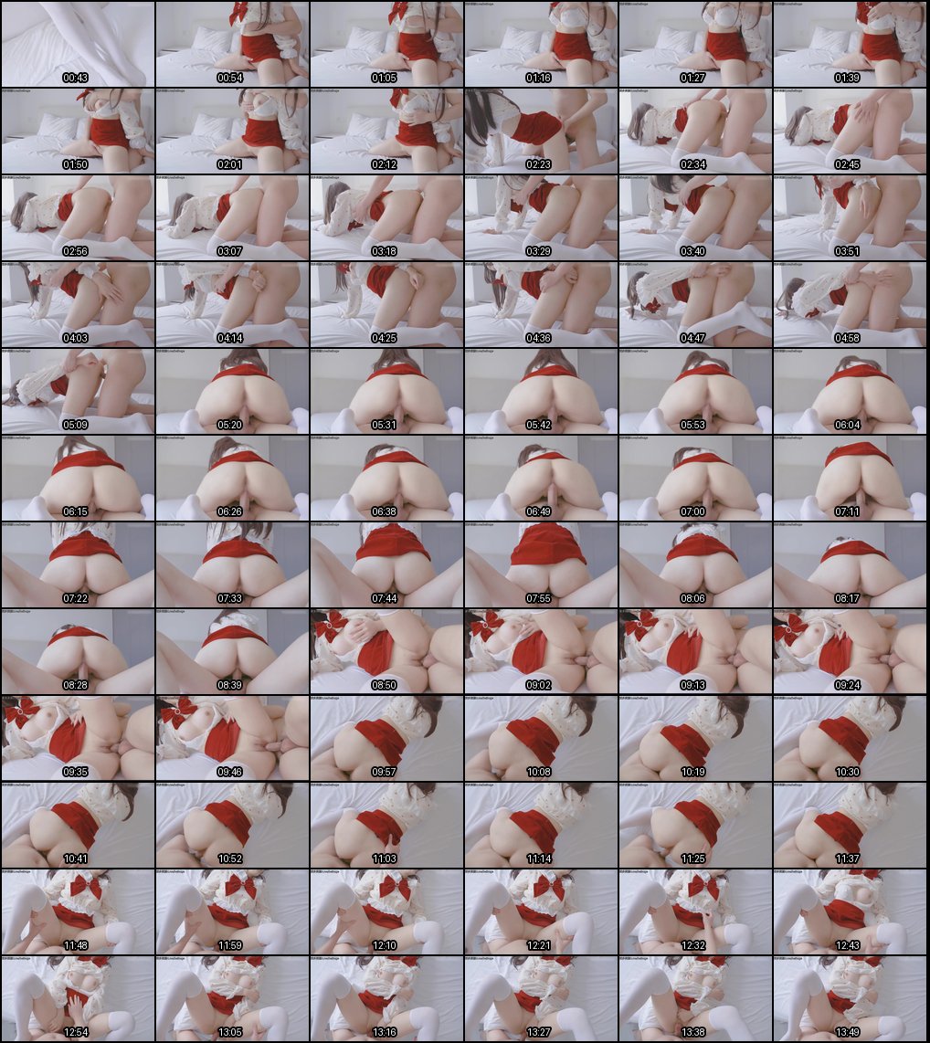 盐甜系白丝女友米胡桃床上超骚！内射白虎嫩穴精液外溢