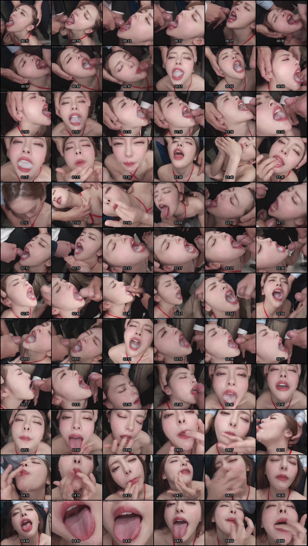 美女小嘴狂吞十几个壮汉精液！榨精口爆全灌满爆浆