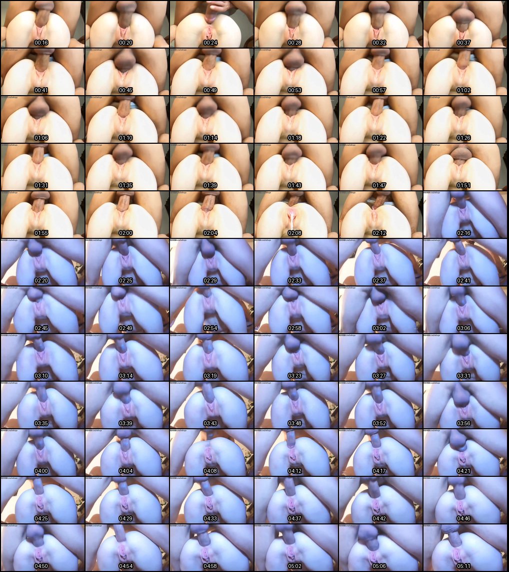 巨根双洞狂插！无套后入骑乘白虎嫩穴，内射精液满溢高潮