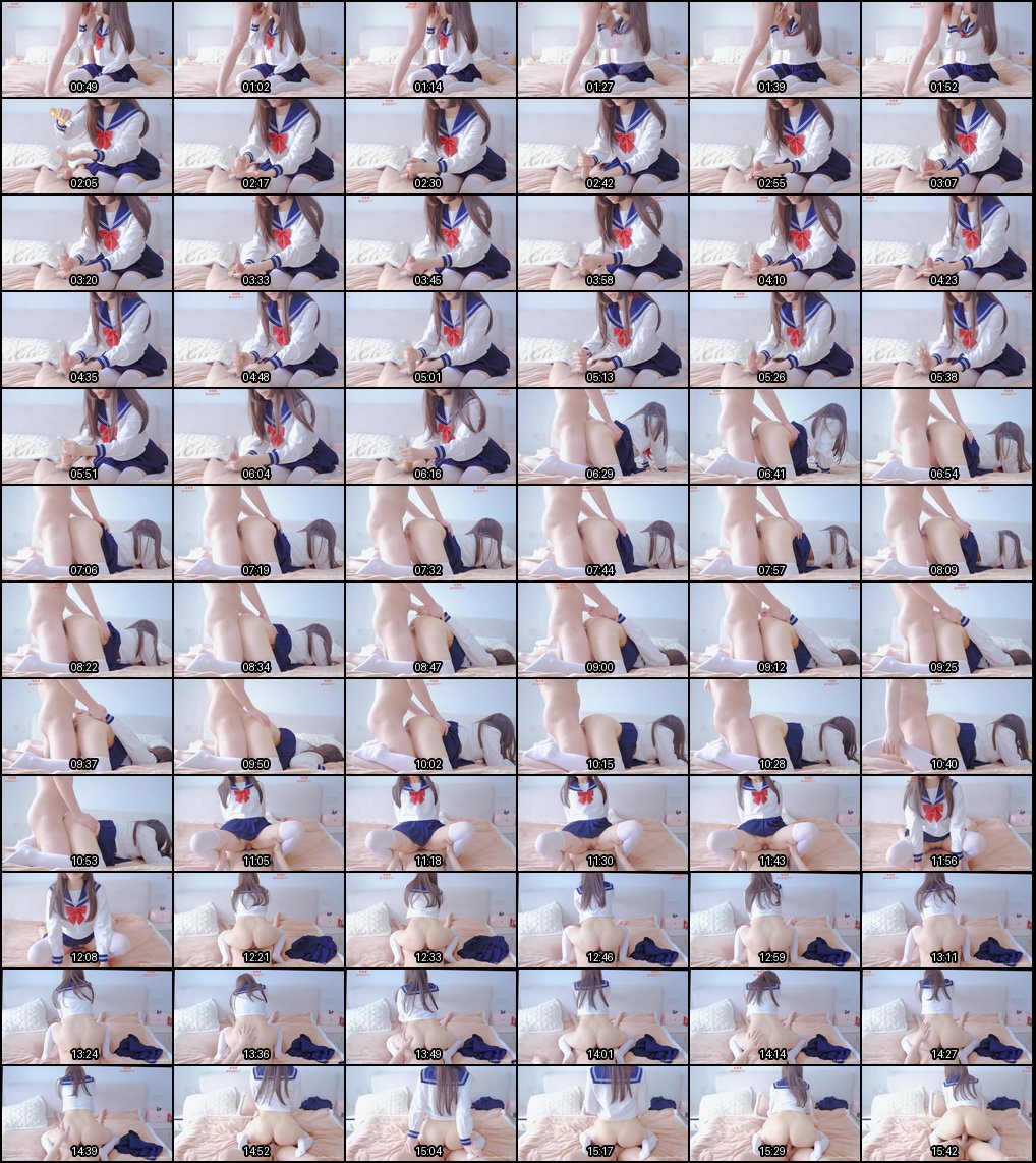 白丝萝莉学妹主动骑乘榨汁，口交技巧娴熟诱人