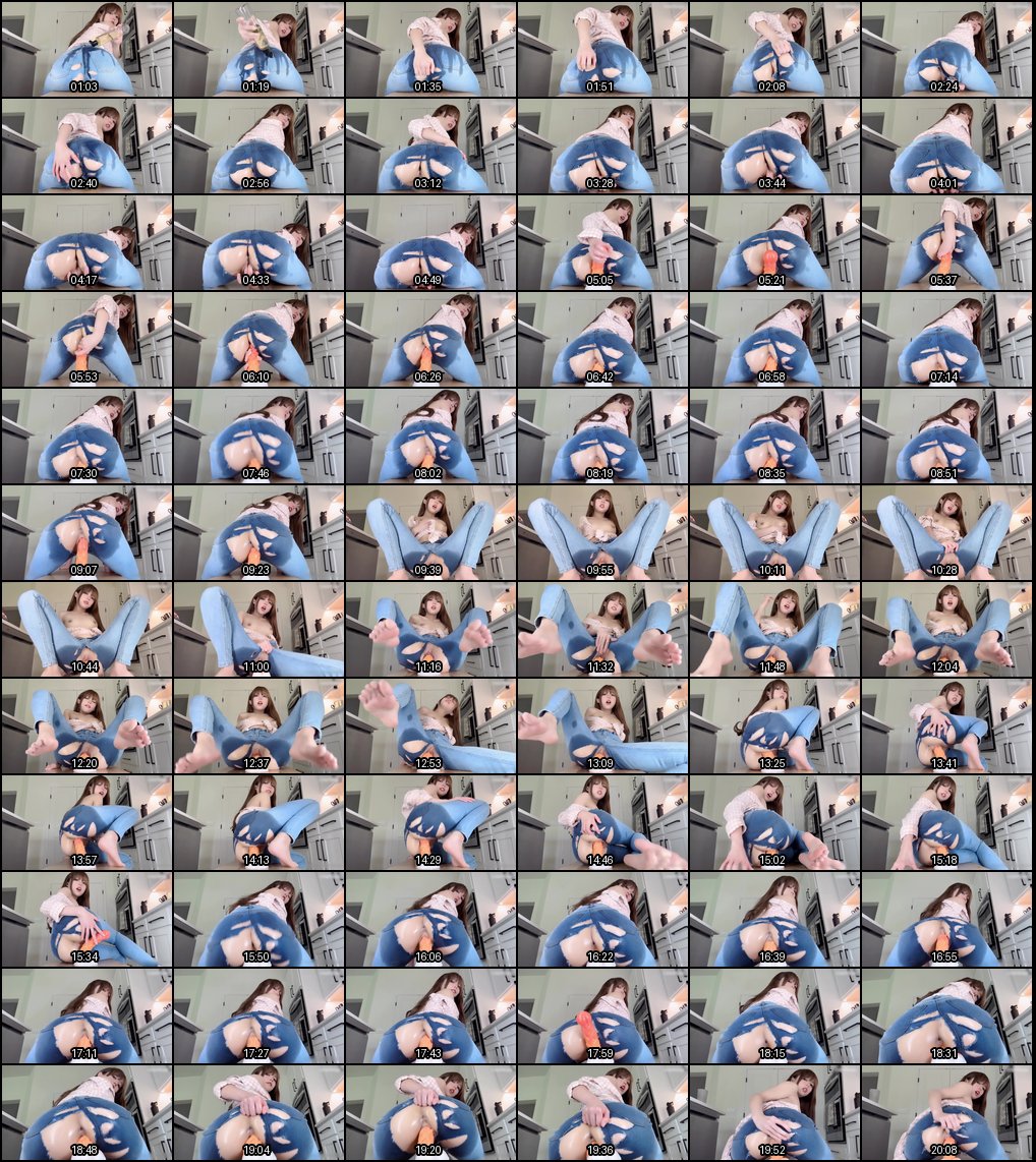 反差萝莉破洞牛仔裤清纯诱惑！KittyXKum网黄潮吹高潮喷水极致魅力