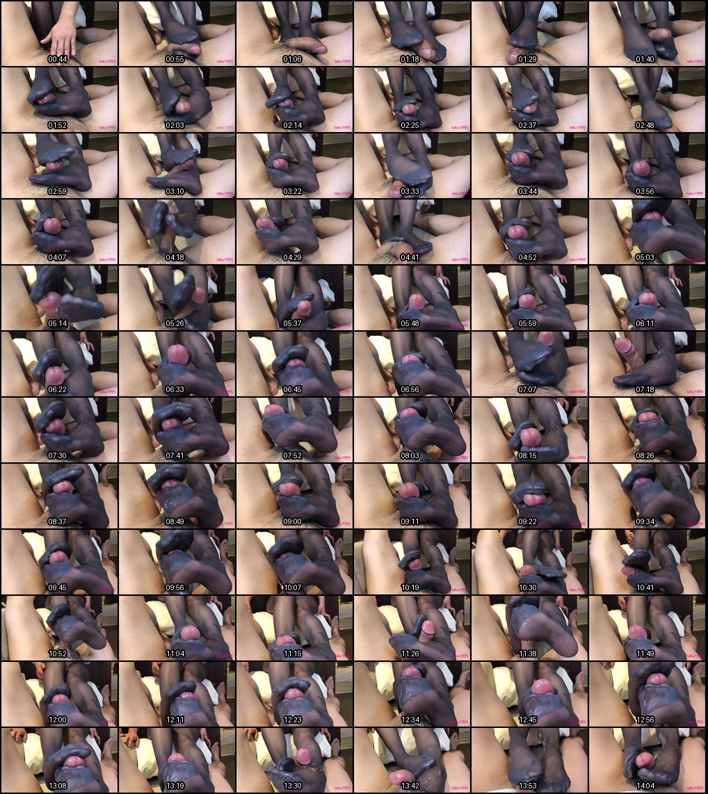 #taku1995 #丝袜 #足交 第一视角欣赏妹纸的黑丝润滑油足交