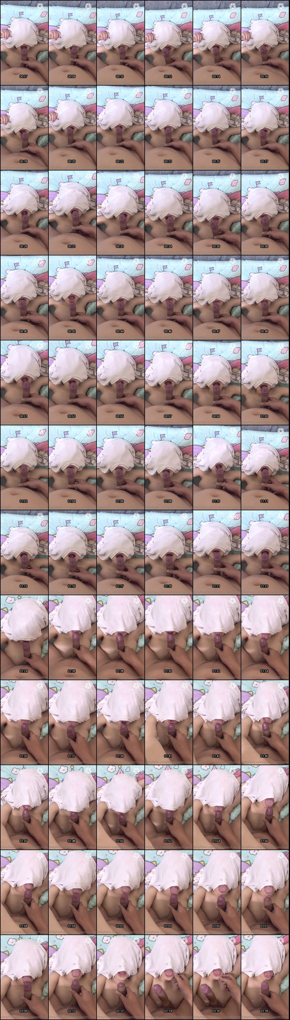 OnlyFans翘臀网红臀王BabySexnitynine：女上位骑乘后入电动马达臀，浴室激情深喉颜射男友私房