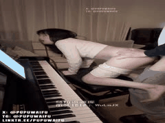 噗噗waifu 12月新作：琴键上的暧昧，手指在你我之间游走