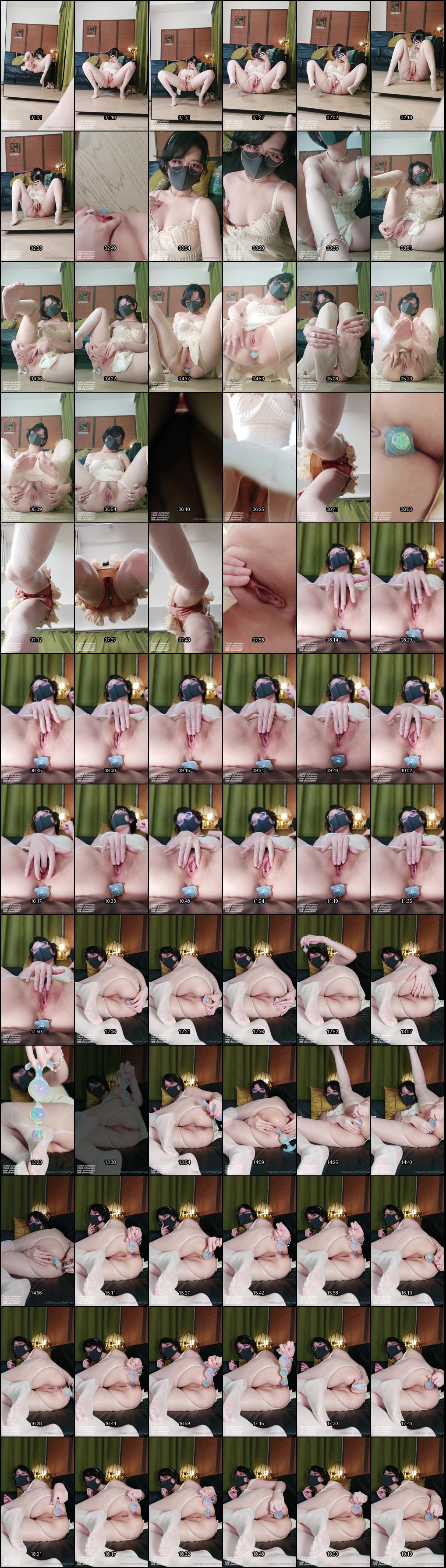 福利姬Anaimiya闪闪发光的肛塞诱惑，阿黑颜高潮福利