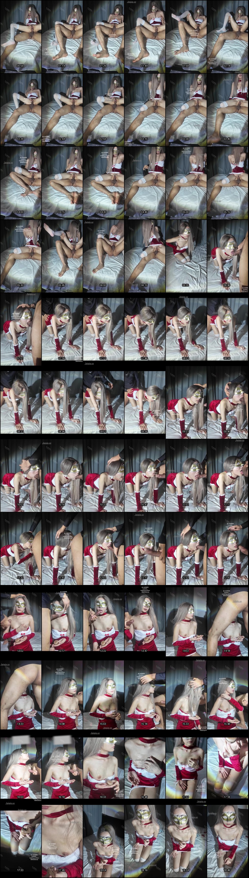 可爱小麋鹿圣诞首次镜头自慰深喉，谁想要这份诱人礼物？