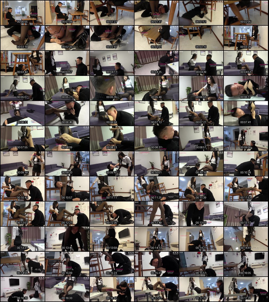 冷柔女王高跟调教男奴_舔鞋舔脚极致羞辱骑跨_SM快感直击灵魂