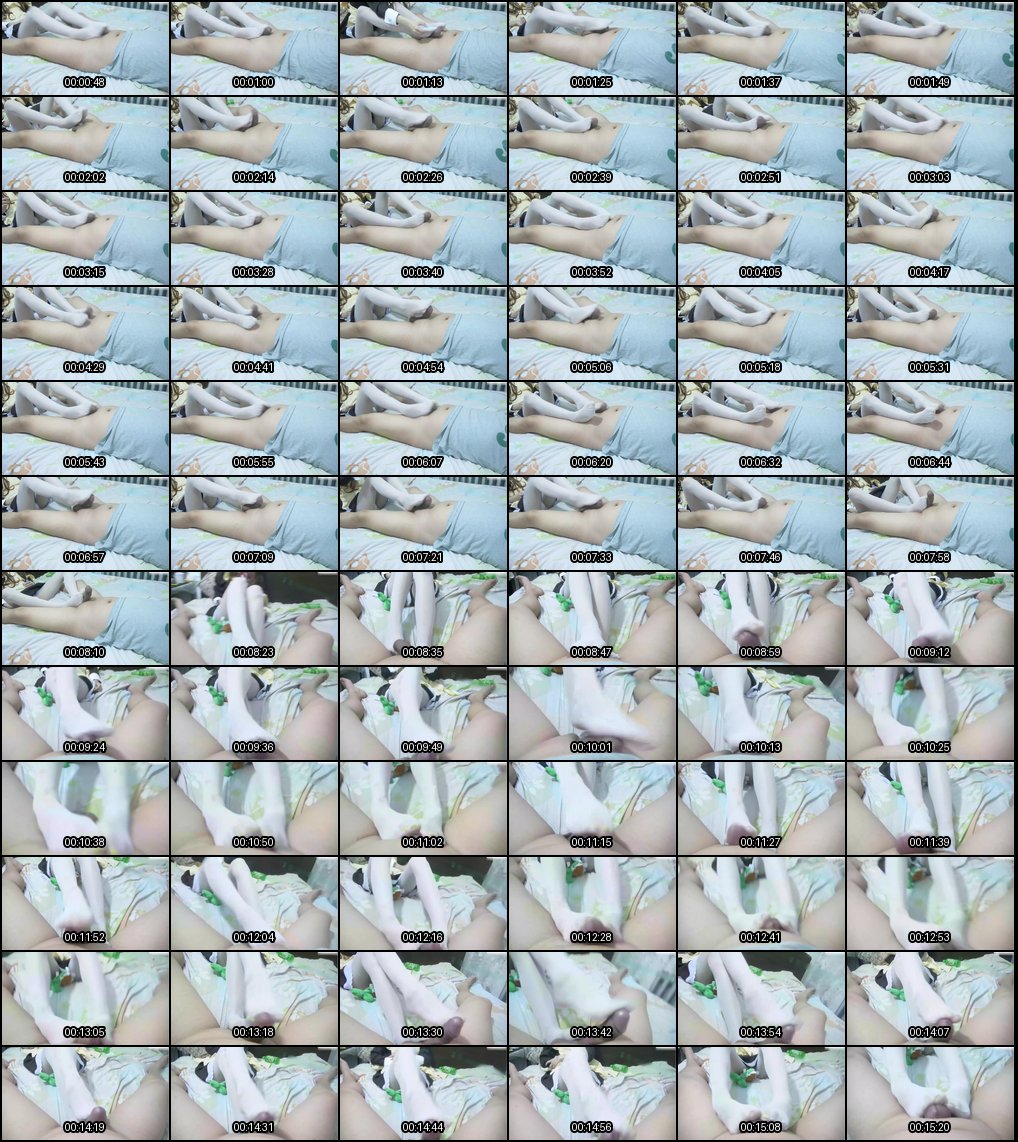 长腿丝袜女神呆呆温柔足交合集_白色微厚连裤袜诱惑吐奶