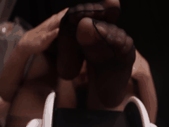 丝滑连裤袜足部按摩诱惑