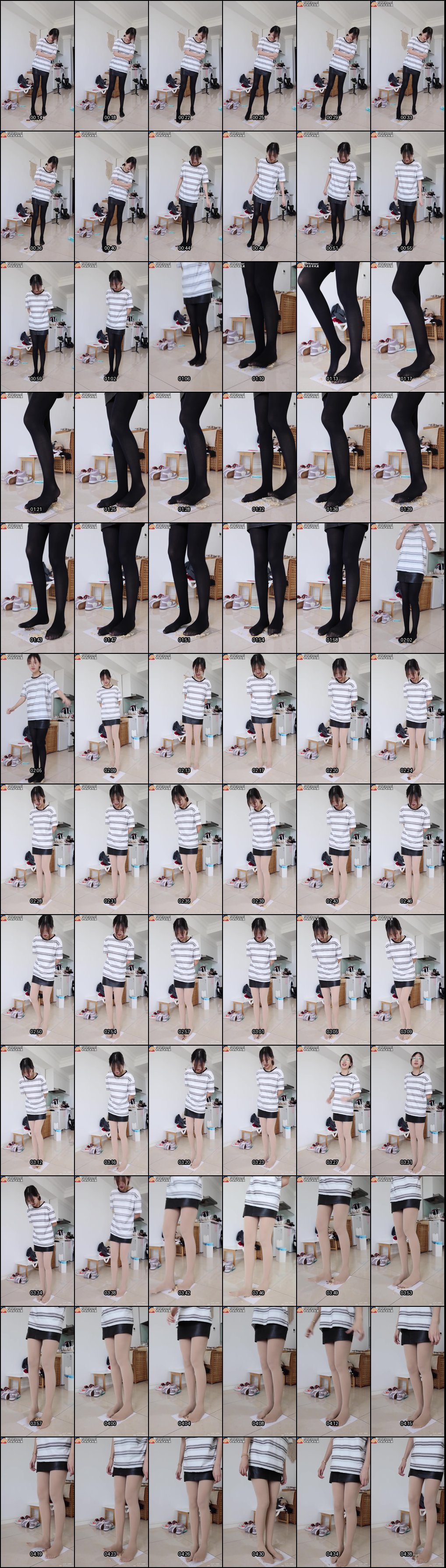 小甜豆厚黑丝平底鞋踩食物 积分限定脚模丝袜诱惑