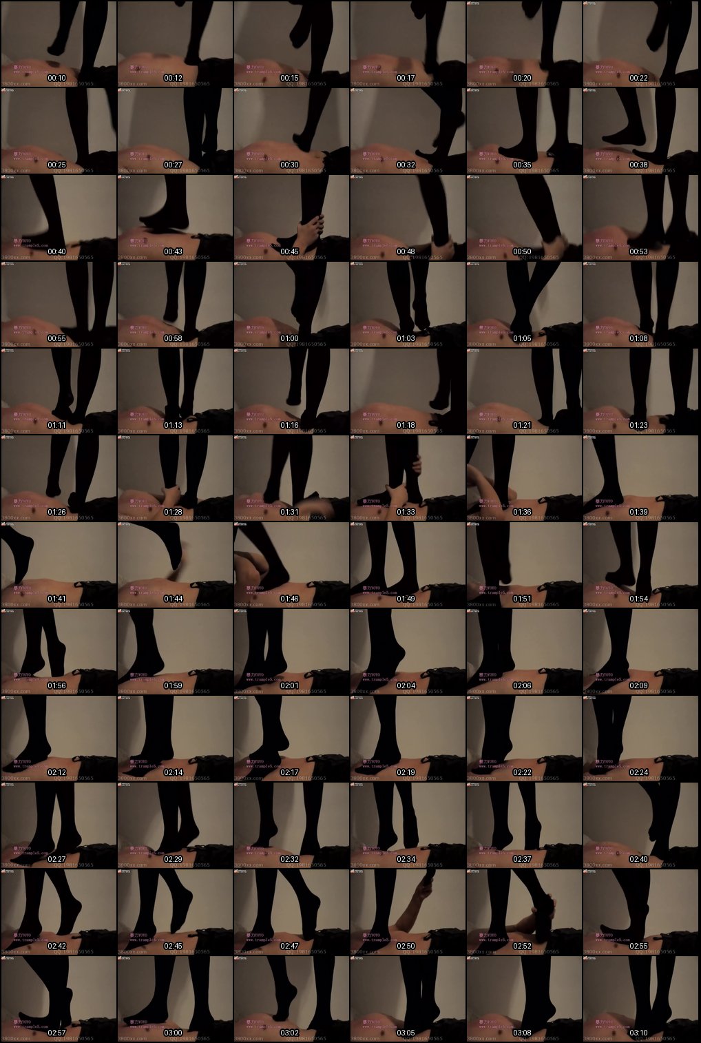 暴力Yoyo过膝厚丝袜调教：全体重踩踏诱惑