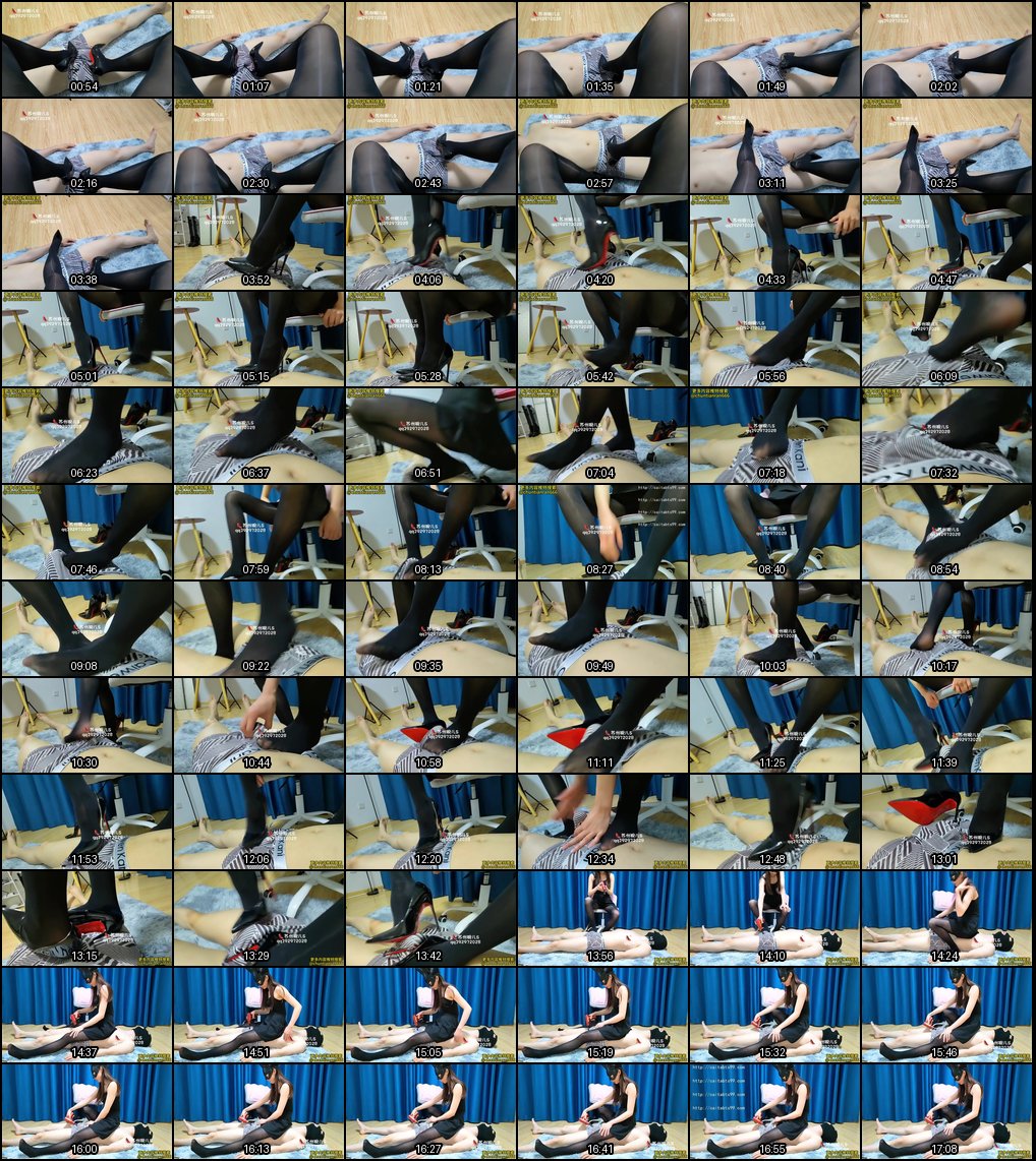 苏州婉儿女王黑丝高跟鞋交足交调教，狗奴按摩棒虐阳射满裤裆