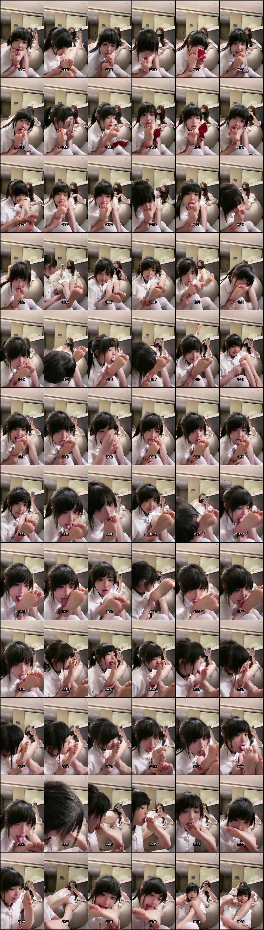 美美子女王调教小美女M舔脚，津津有味的足部诱惑