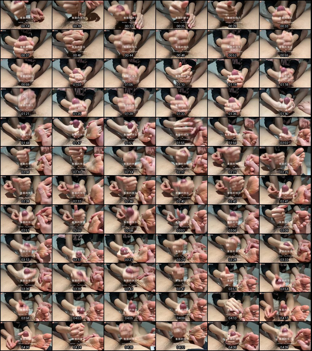 经典丝足回归！鱼肠的快乐系列3：足控足交女S诱惑