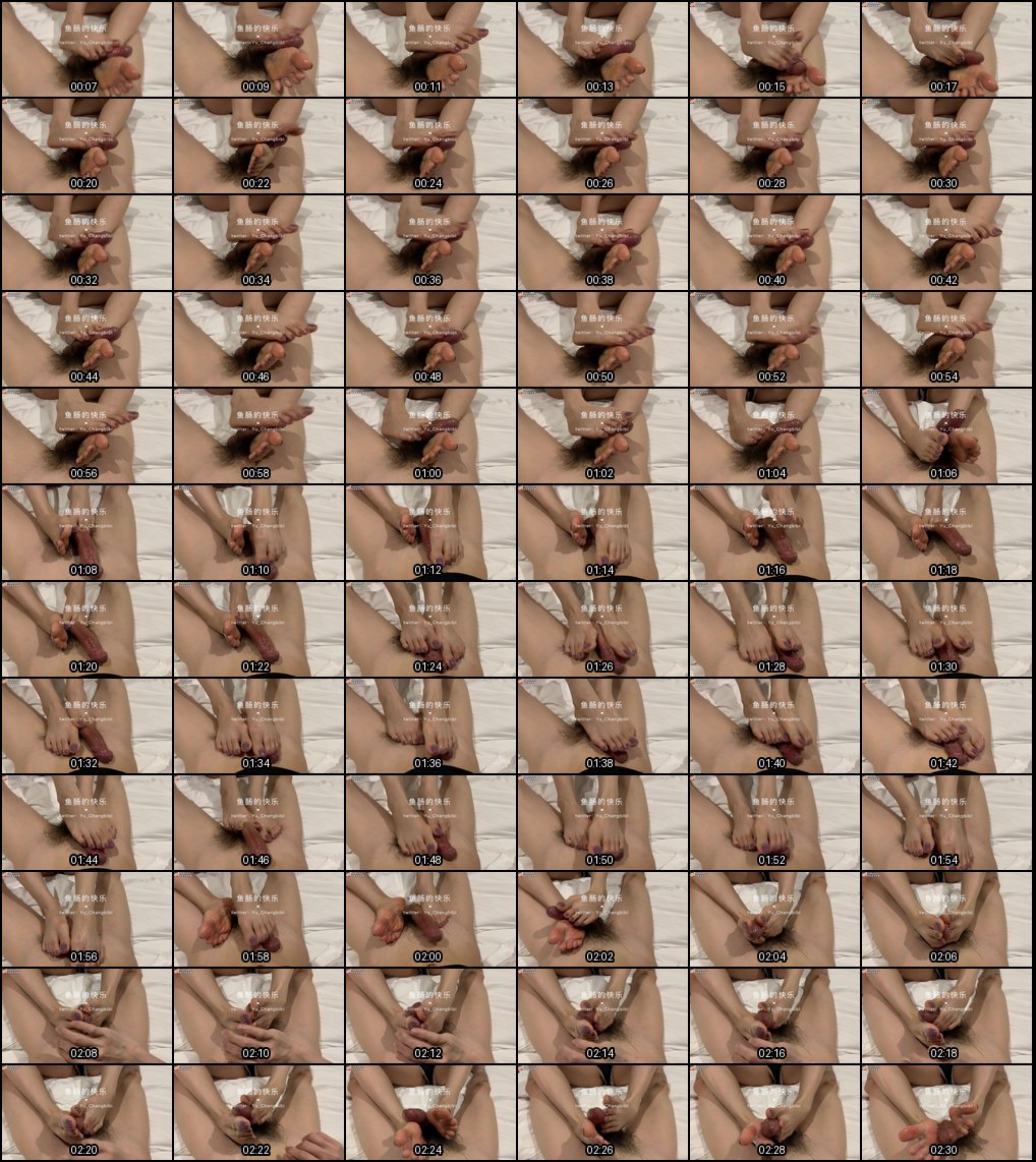 经典丝足回归！鱼肠的快乐系列4：足控足交女S诱惑_1