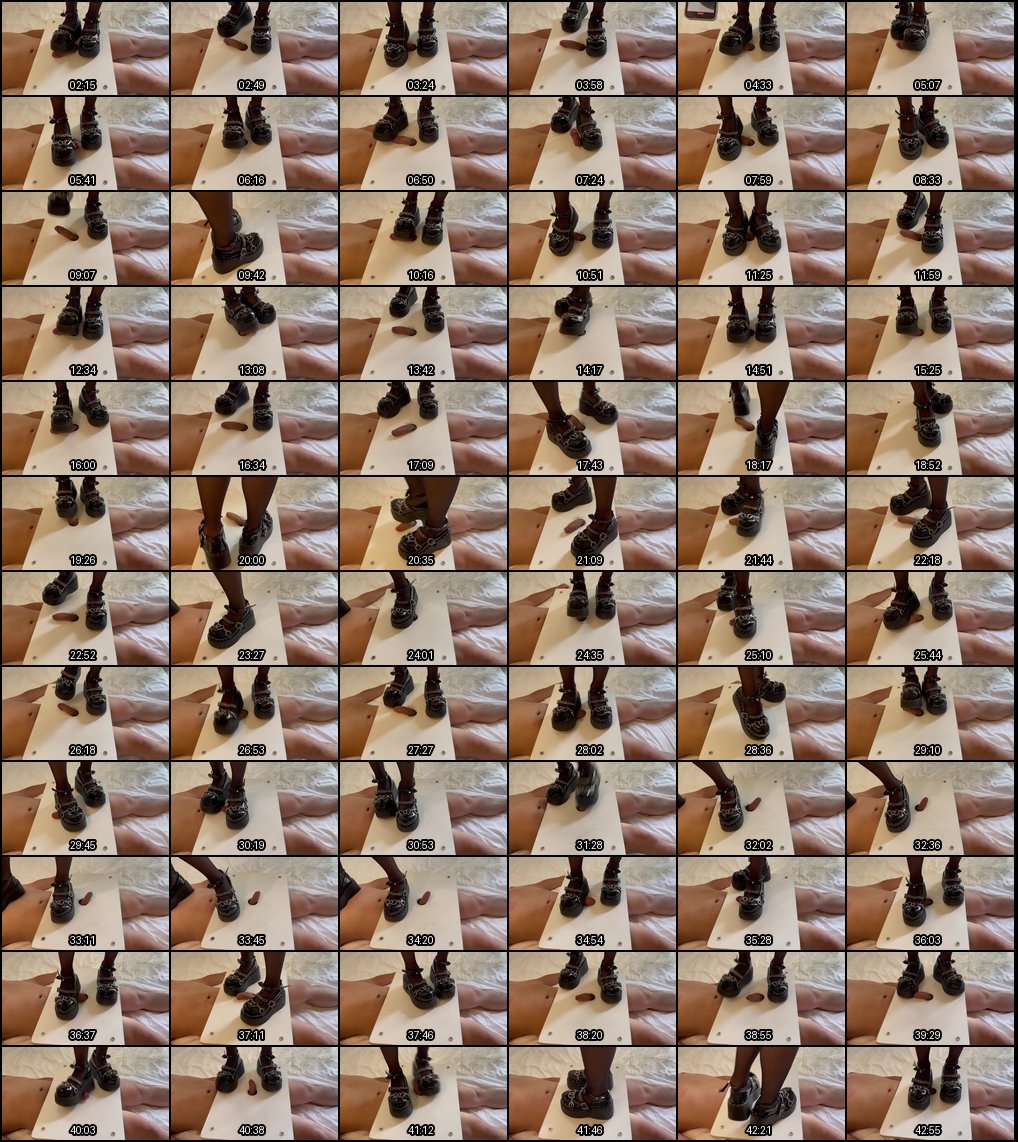 莓莓女王黑丝小皮鞋鞋交足交，踩踏狗奴痛快刺激！