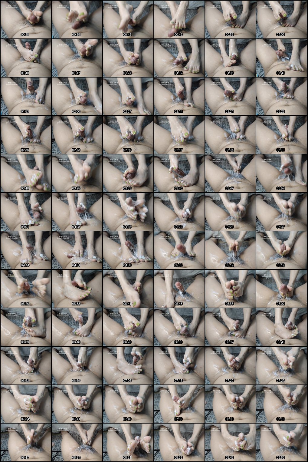 小林酱丝袜足交诱惑合集：嫩绿趾甲脚戒美足，38V超值13G