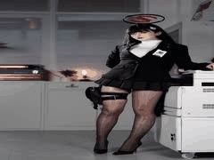 碧蓝档案调月莉音诱惑调教 - 半半子系列第3部