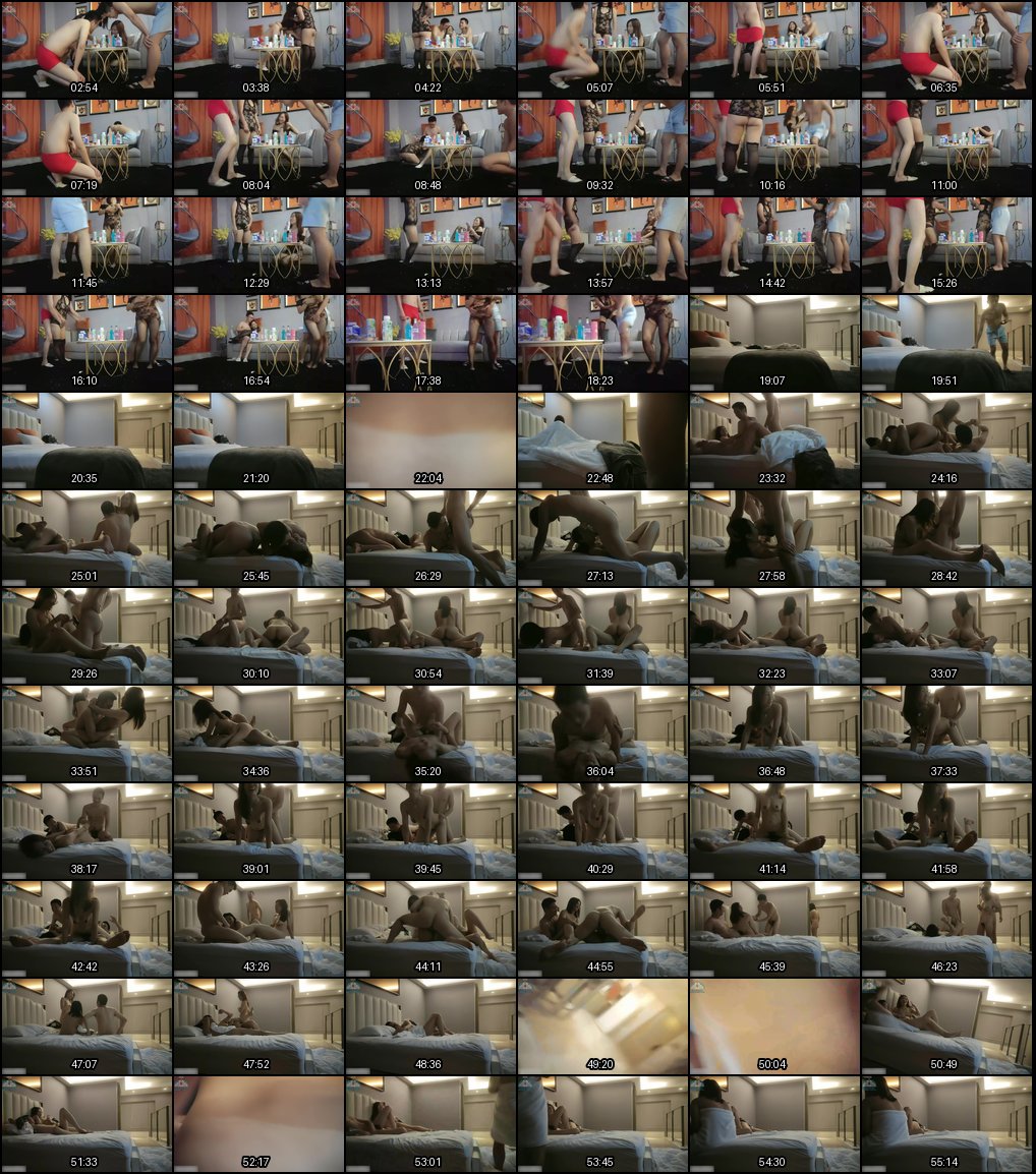 酒店换妻激情：宝马女与眼镜反差女教师夫妻狂野啪啪秀