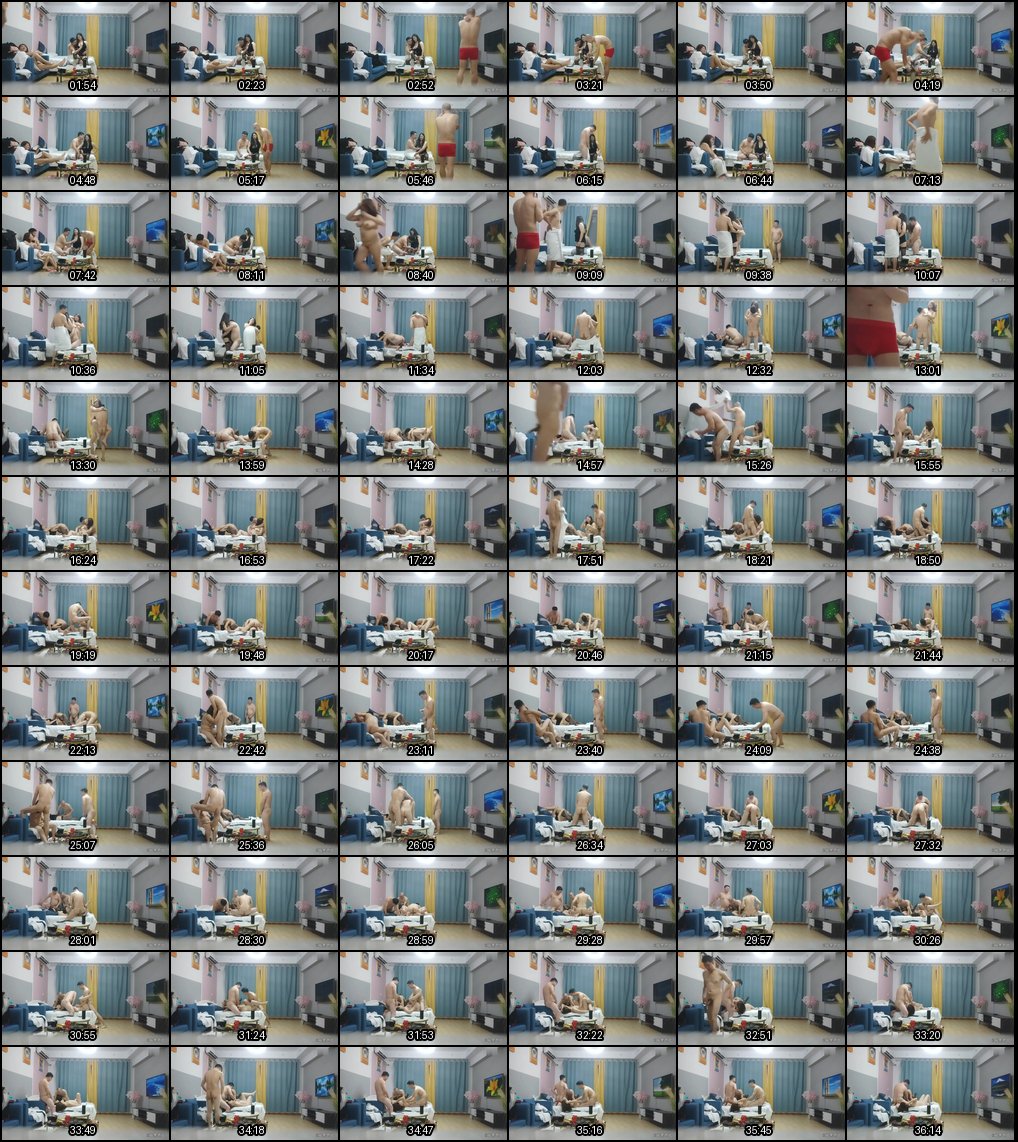 两对夫妻邀单男5P狂欢！真实换妻淫乱现场超刺激