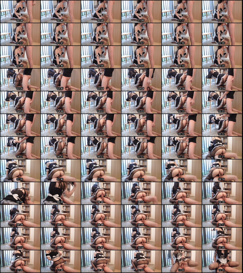 苏苏黑丝女仆丝袜足交服侍主人 诱惑做爱24V合集