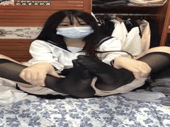 萝莉少女体操服诱惑秀足，过膝袜JK小腿袜单人定制