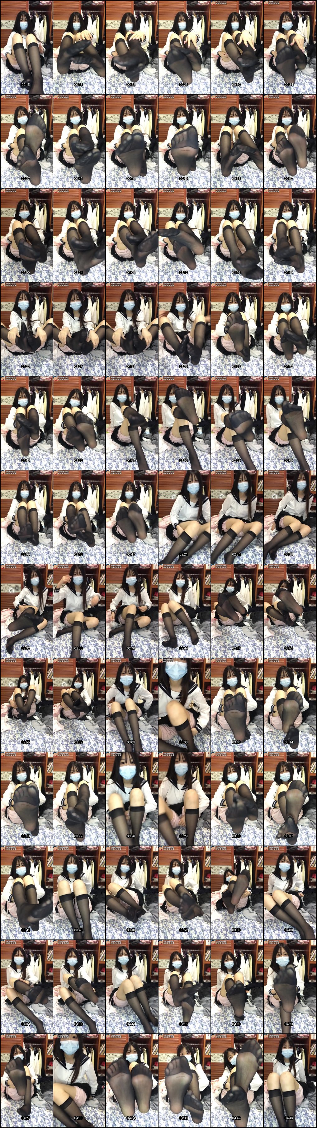 萝莉少女体操服诱惑秀足，过膝袜JK小腿袜单人定制