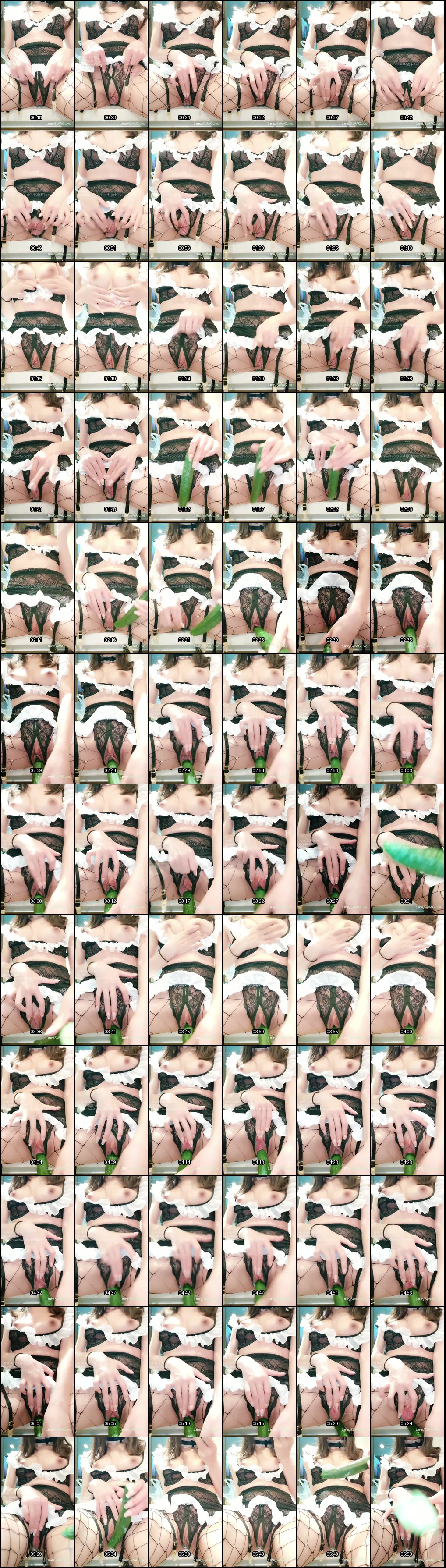 厨房女仆淫语诱惑：黄瓜深插穴中潮吹痉挛高潮