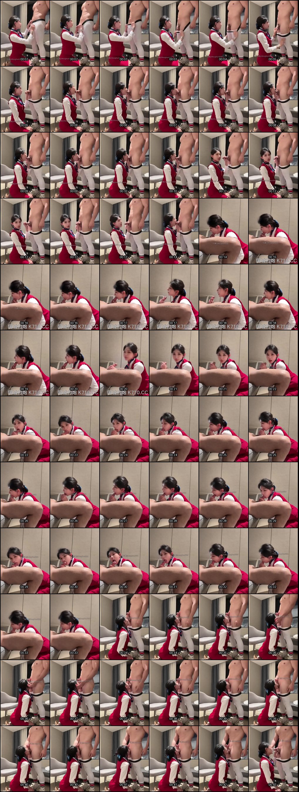 富家公子哥纸醉金迷：海航空姐偷情上瘾，落地不脱制服直奔酒店激情啪啪！