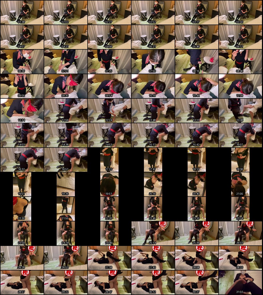 斯文禽兽约炮黑丝空姐少妇，椅上半脱制服狂操各种姿势尽情玩弄