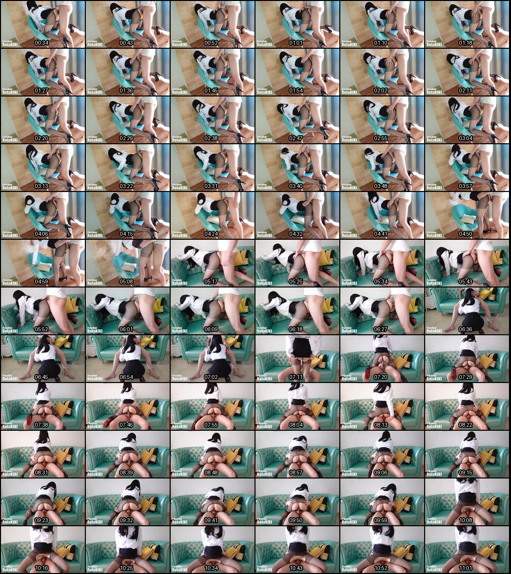 苏苏黑丝OL制服诱惑：开裆丝袜后入激战，沙发观音坐莲高潮迭起