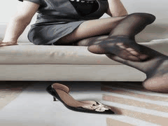 冉冉子黑丝职业装诱惑，高跟控福利