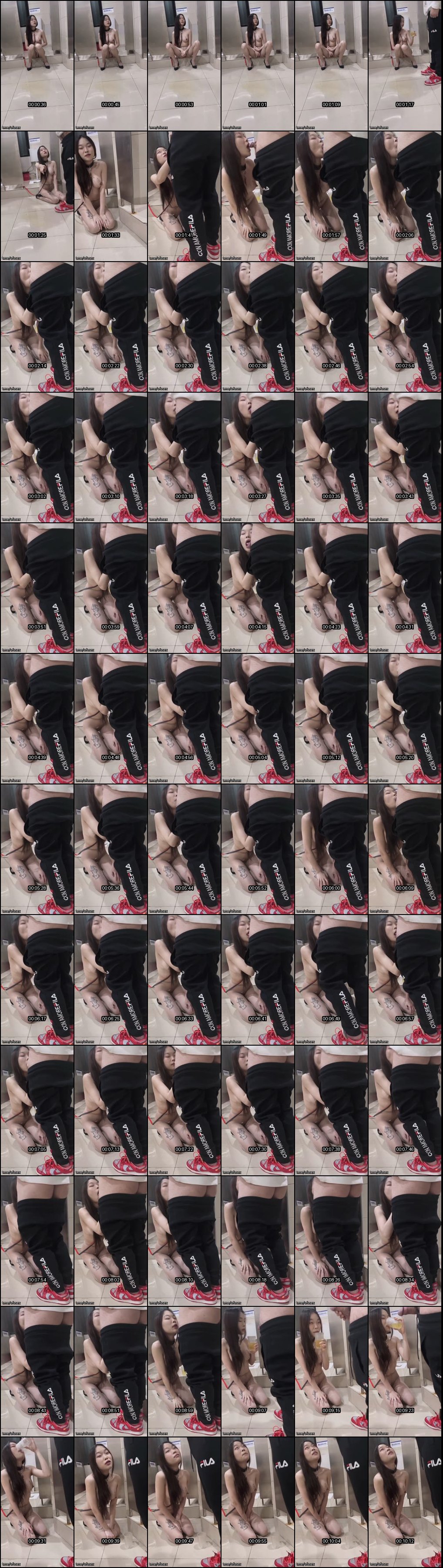 反差小母狗被项圈狗绳牵引户外裸露狂欢_厕所自慰调教后口爆高潮喷射