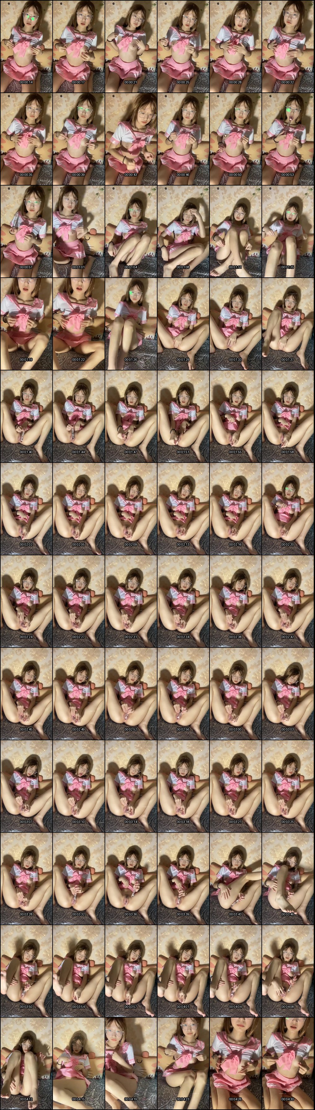 反差学生妹C杯眼镜少女私拍自慰_制服道具脸穴同框诱惑秀