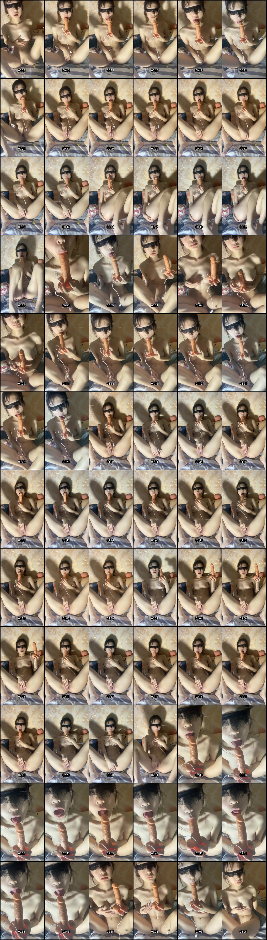 反差学生妹C杯眼镜少女自慰私拍，制服道具玩穴脸部同框高潮