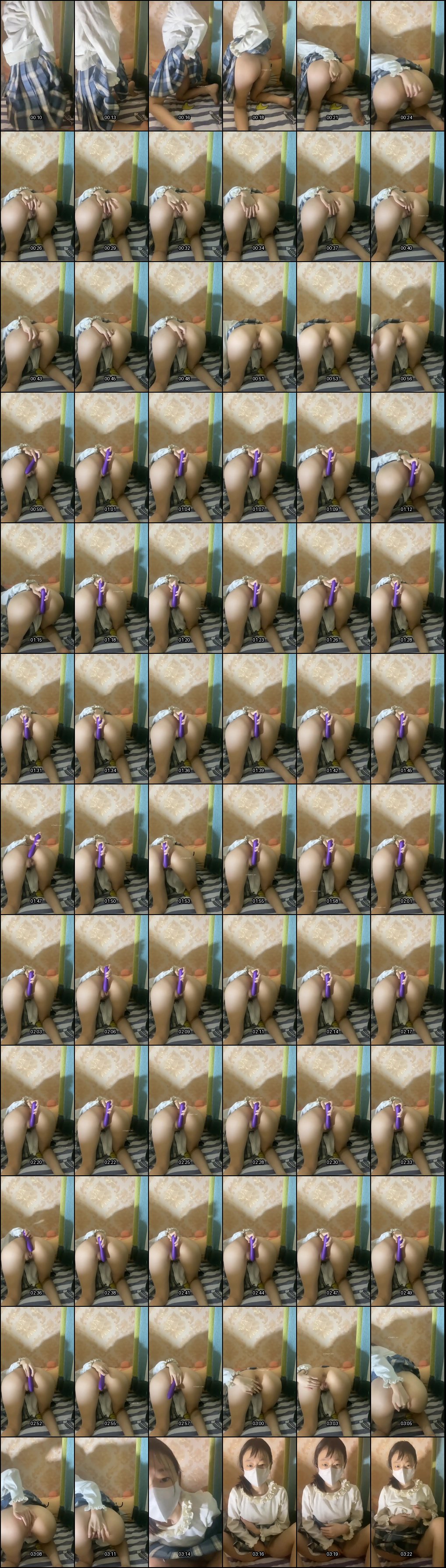 反差学生妹C杯眼镜少女道具自慰私拍，各种制服脸穴同框诱惑_1