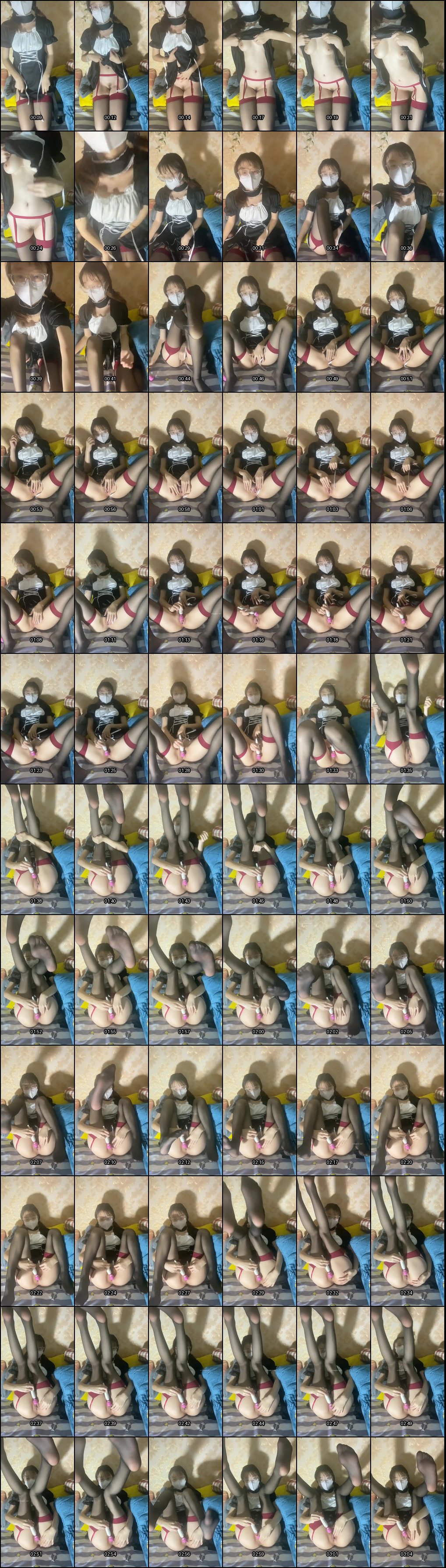 反差学生母狗C杯眼镜少女自慰私拍，各种制服道具脸穴同框诱惑