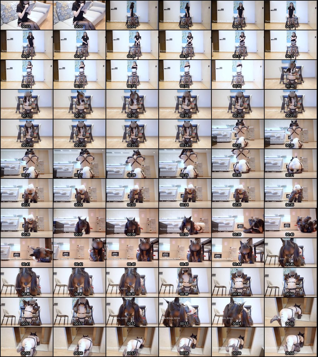 推特反差母狗喵型人偶户外自慰露出！SM道具玩法全解析