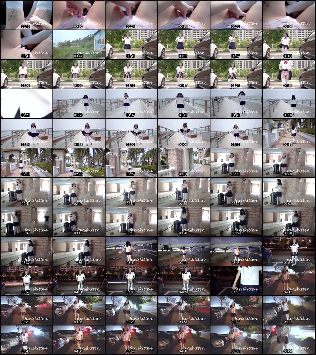 推特反差骚母狗！喵型人偶户外自慰露出狂野玩SM道具