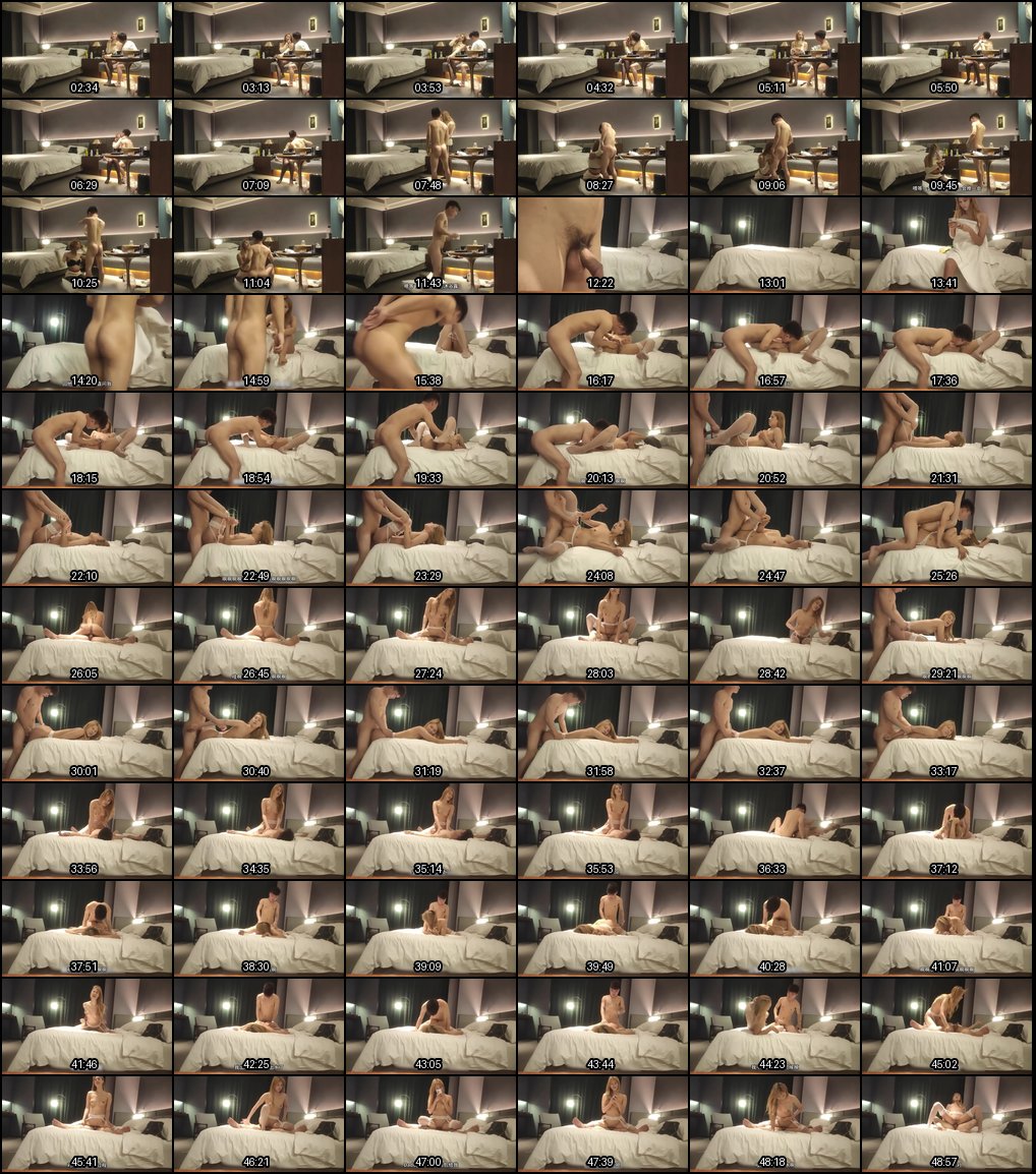 175cm金发混血白虎女神背男友首次接客被偷拍！拔套不生气爽翻天全程字幕