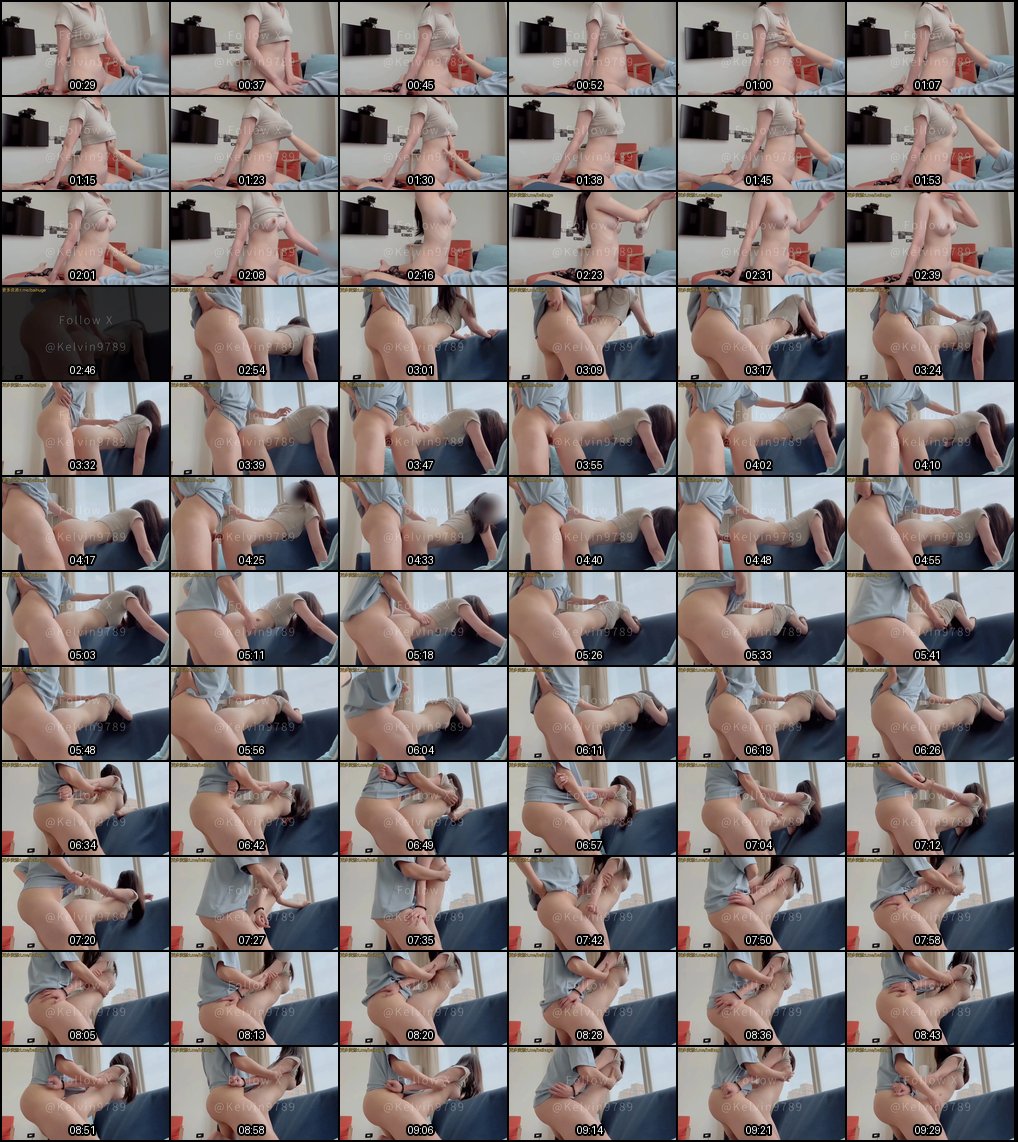 台湾反差博主白虎少女沙发后入狂插：暴露癖爱被窗外偷窥的刺激做爱