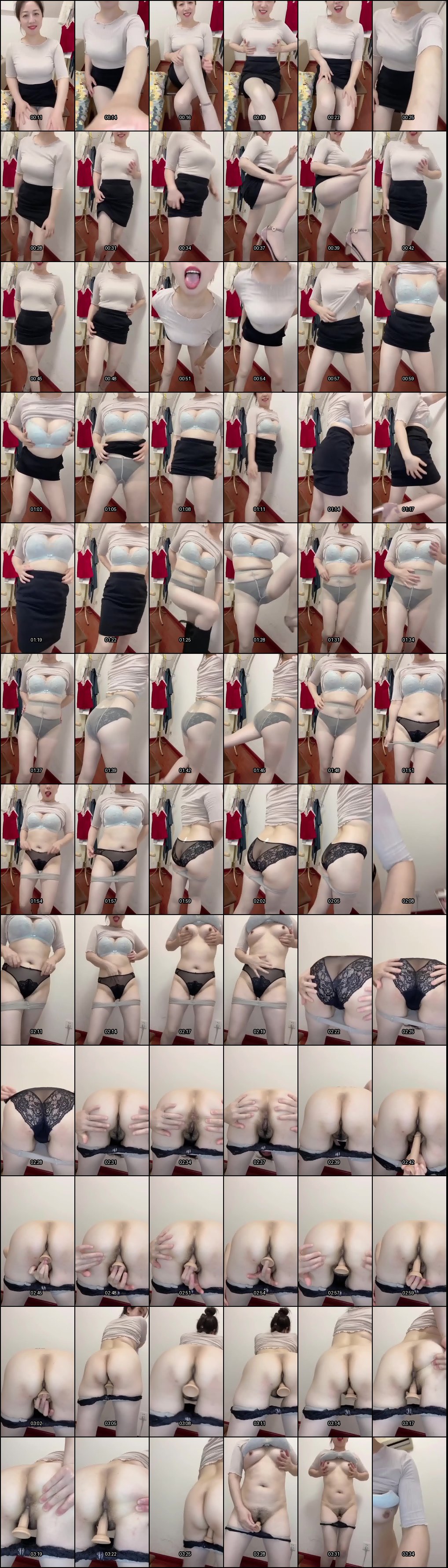 抖音坦克熟女陈圆圆的反差本性：老实人妻私下骚舞自慰假阳具狂插丰臀