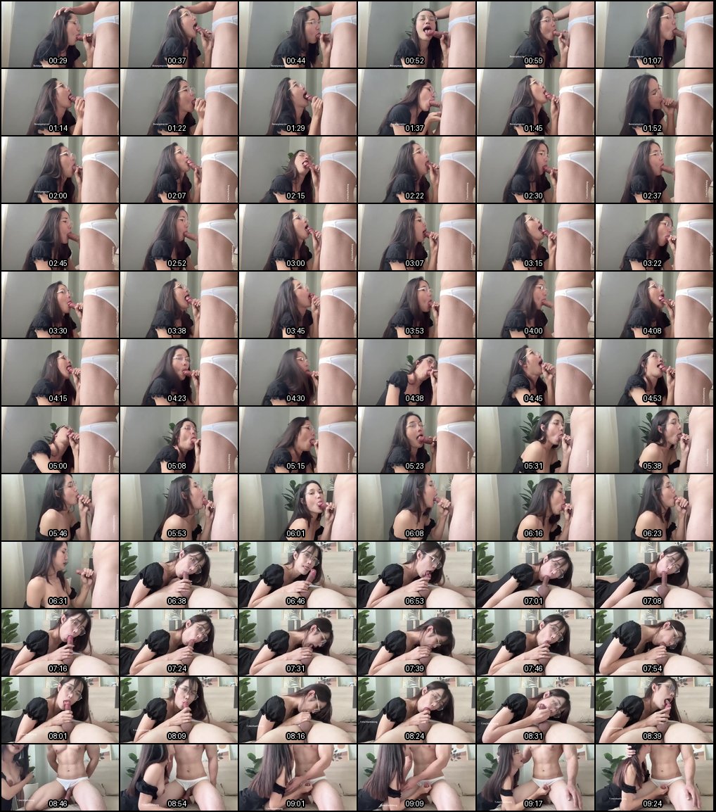 反差眼镜娘自拍口交口爆：戴眼镜吃鸡巴超骚诱惑