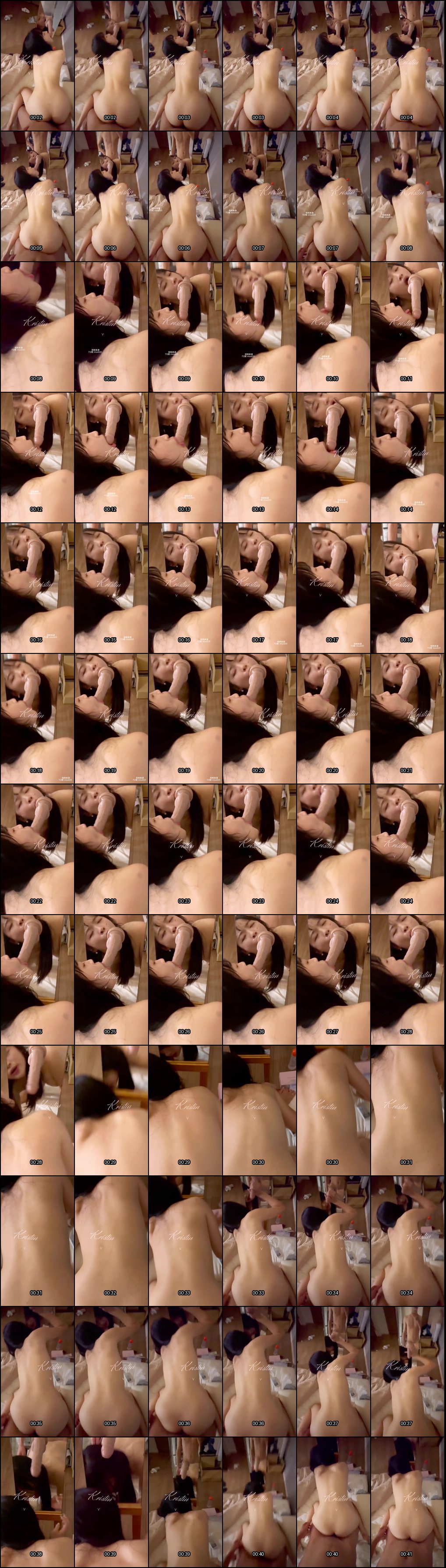 清纯女大反差诱惑：黑丝大屁股镜中情趣口交